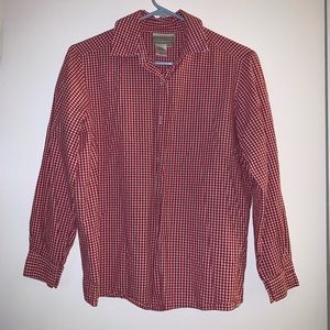 Coldwater Creek red gingham button up